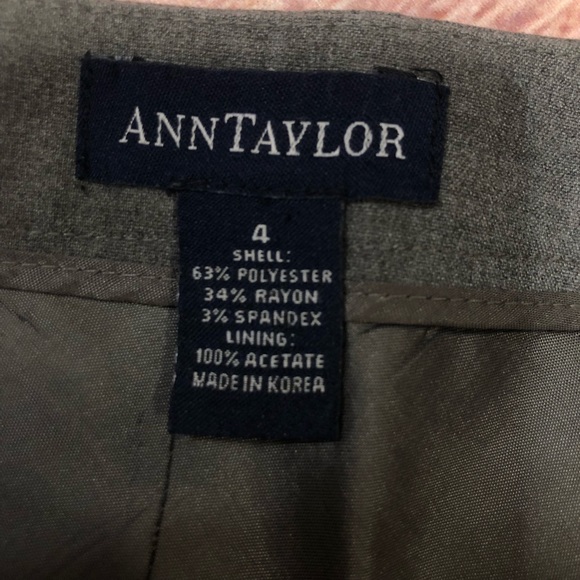 Ann Taylor Gray Pencil Skirt with Stitched V Pattern - Picture 2 of 8